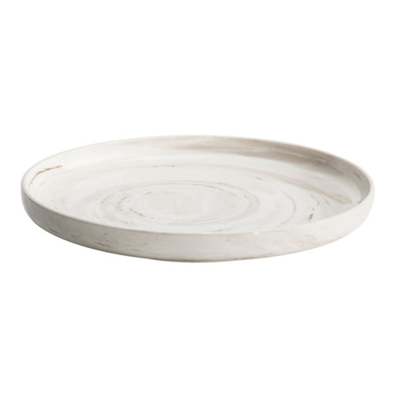 Oneida Luzerne Marble Round Raised Rim Plate, 11" (12-pack)