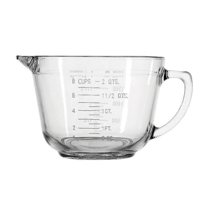 Anchor Measuring Cup / Batter Bowl, 2 qt, Glass