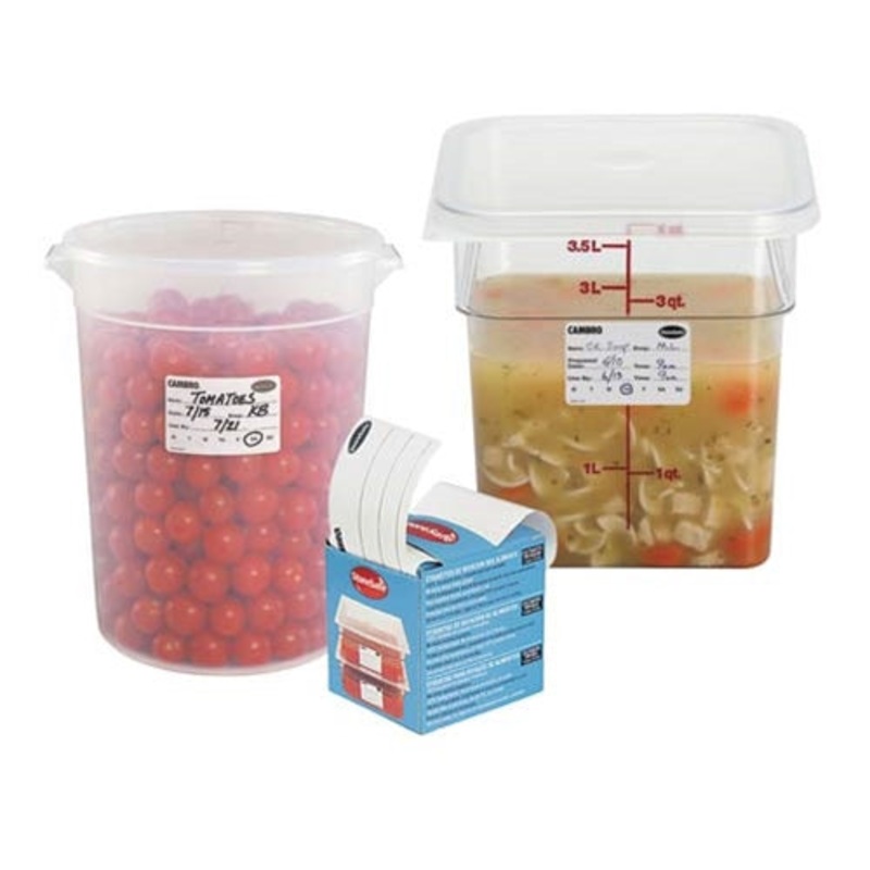 Cambro StoreSafe Food Rotation Label Laser Sheets, 30 per Sheet (100-pack)