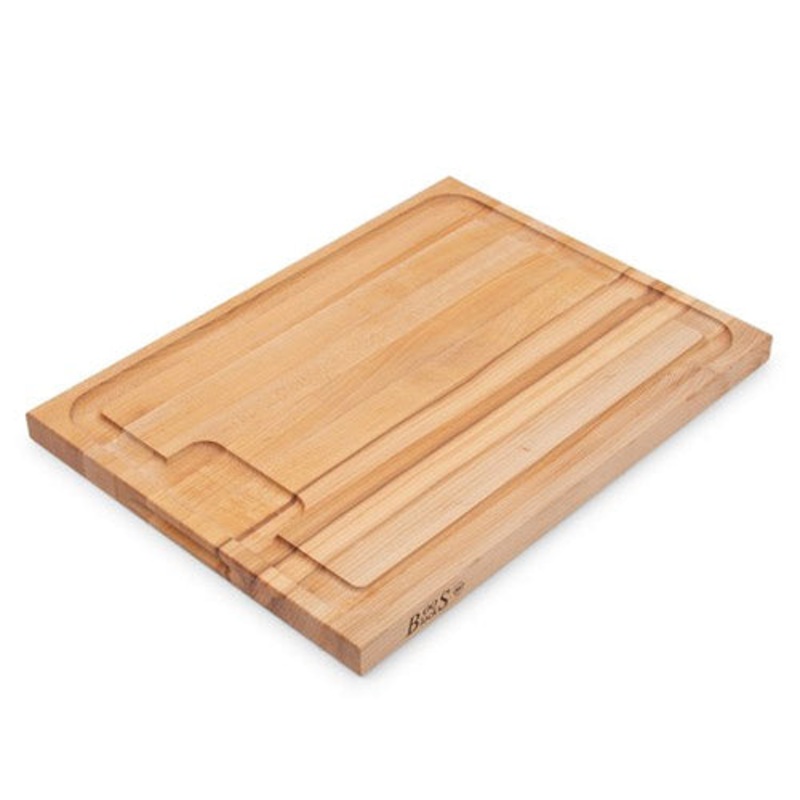 John Boos Reversible Cutting Board with Juice Groove, 24" x 18" x 1 1/2", Edge Grain Maple