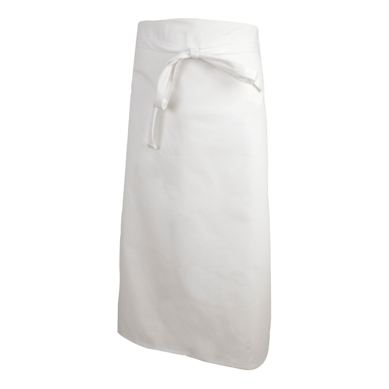 Mercer Genesis Bistro Apron, 4 Sided, White