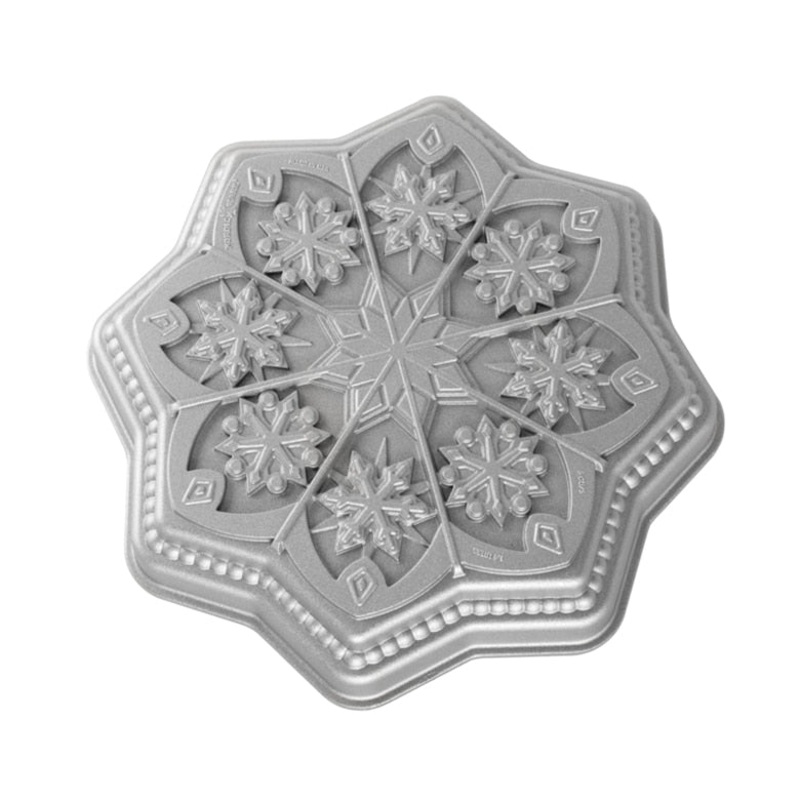 Nordic Ware Snowflake Shortbread Pan, Cast Aluminum