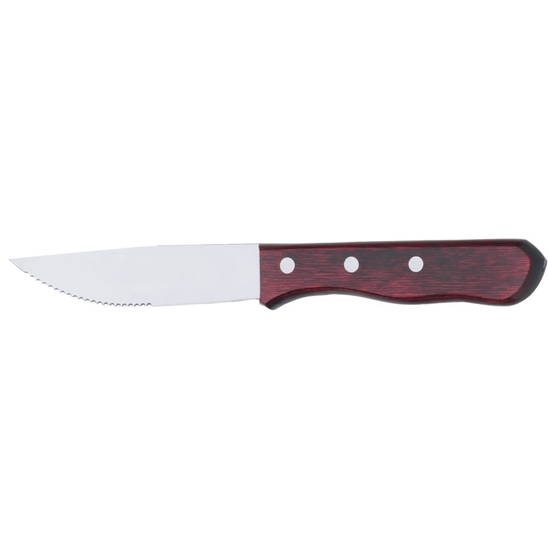 Browne Vista Steak Knife, 10", Wood Handle