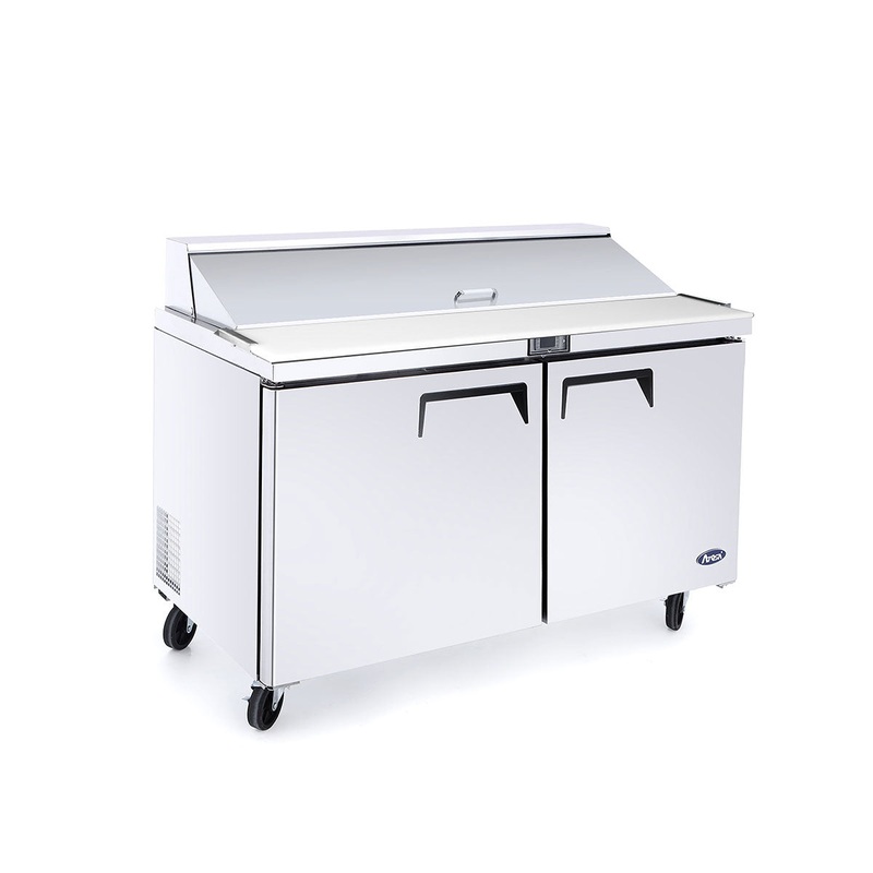 Atosa MSF8302GR Standard Top Double Door Sandwich Prep Table Refrigerator, 12 Pan, 48", 115/60/1