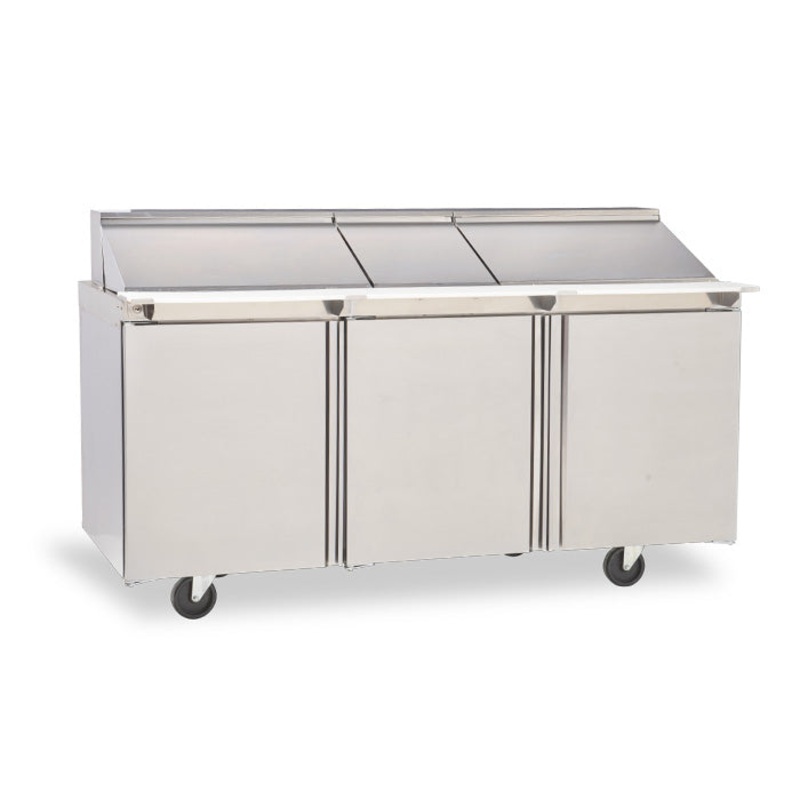Delfield Mega Top Triple Door 30 Pan Prep Station, 72", 115/60/1