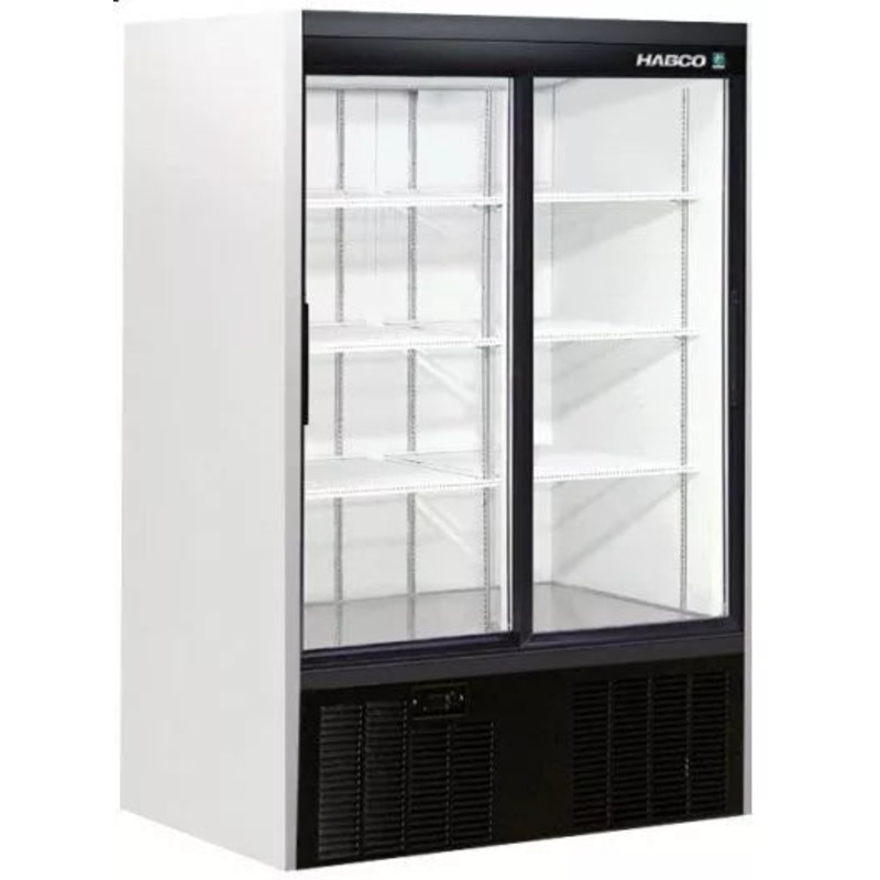 Habco SE40eHC Double Glass Sliding Door Display Refrigerator, 48"