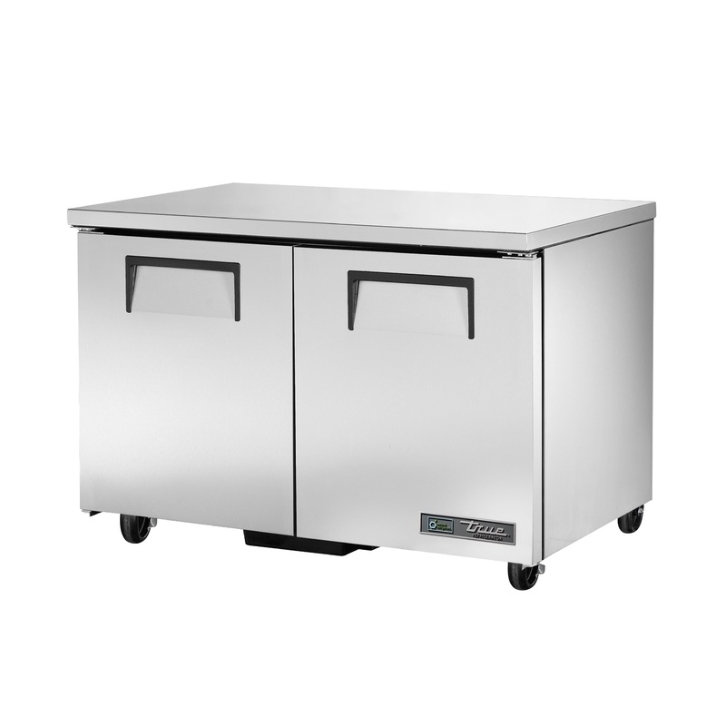 True Double Door Undercounter Refrigerator, 48", 2 1/2" Casters, 115/60/1
