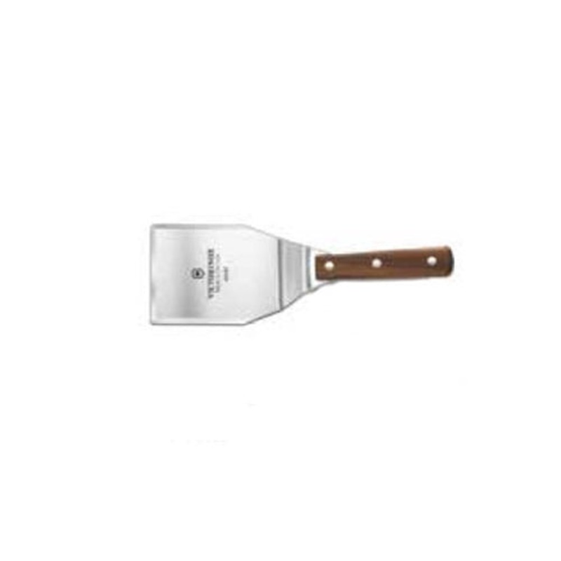 Victorinox Forshner Hamburger Turner, 3 Beveled Edges, Stiff, 4" x 5", Wood