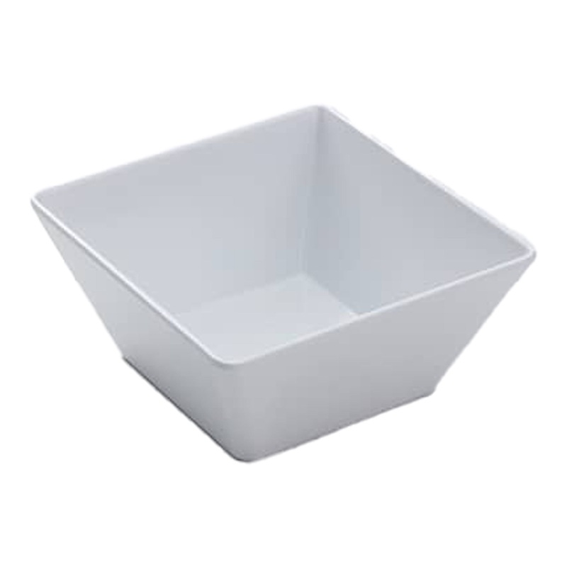 American Metalcraft Endurance Square Bowl, 7", White Melamine (8-pack)