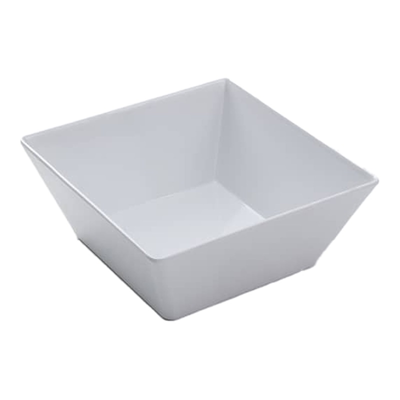 American Metalcraft Endurance Square Bowl, 9.5", White Melamine (8-pack)