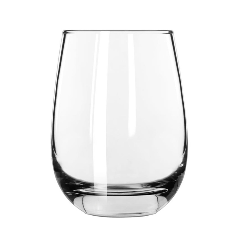 Libbey Stemless White Wine Glass, 15.25 oz, (12-pack)