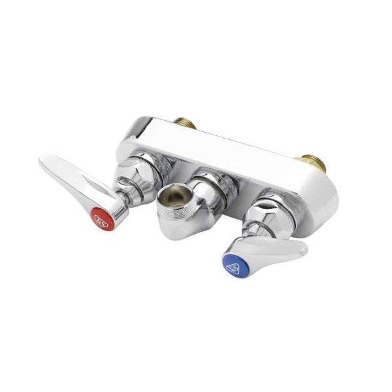 T&S Wall Mount Workboard Faucet Base, 4" Centers, Lever Handles