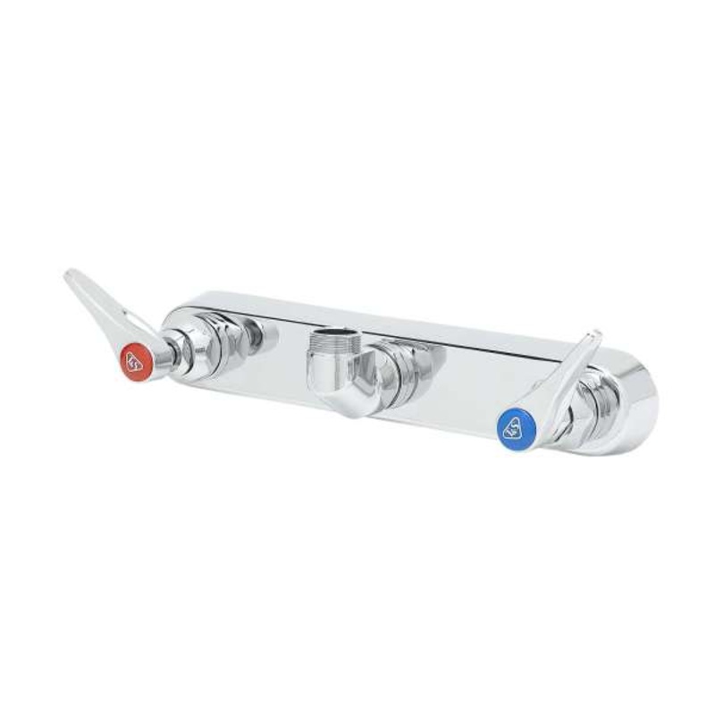 T&S Wall Mount Workboard Faucet Base, 8" Centers, Lever Handles