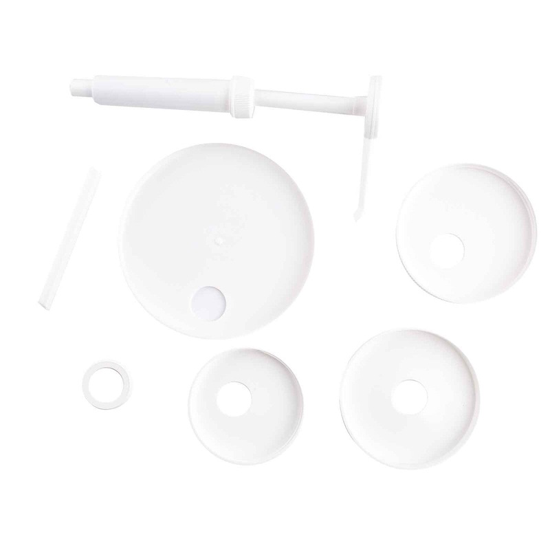 TableCraft Economy Pump Kit, 1 oz, Pump + Adapter Caps, White