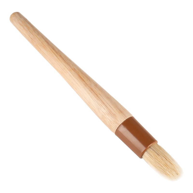 Browne Sealed Round Pastry Brush, Boar Bristles, 1", Wood Handle