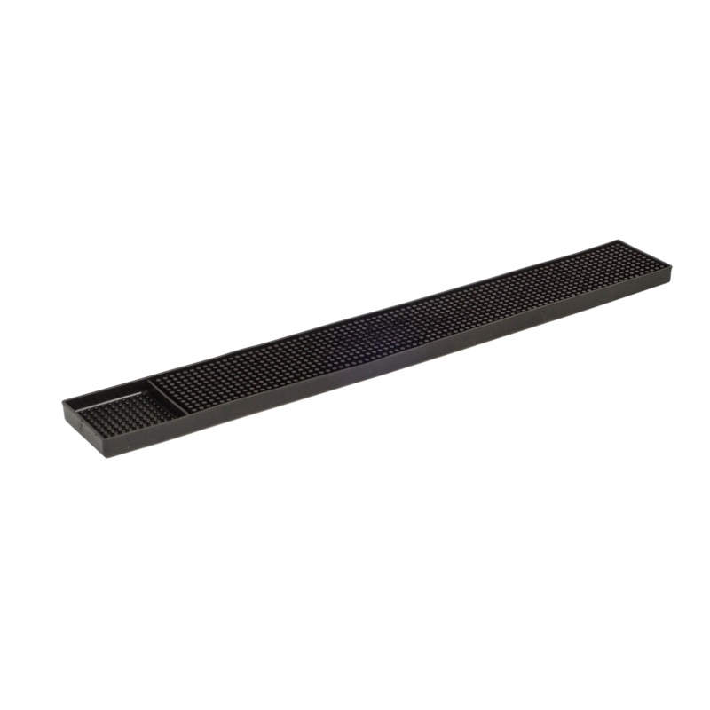 Browne Bar Drainer Mat, 3" x 24", Black