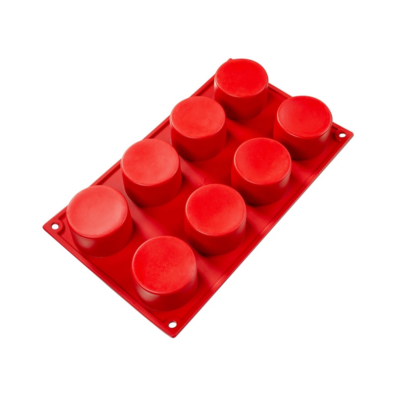 Fat Daddio's Silicone Mold, Cylinder, 8 x 3 oz Capacity Molds, FINAL SALE