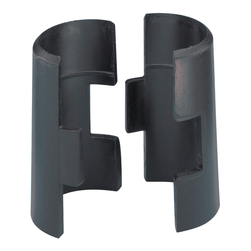 Metro Wire Shelf Post Split Sleeve Clips, Black Plastic (4-pack)