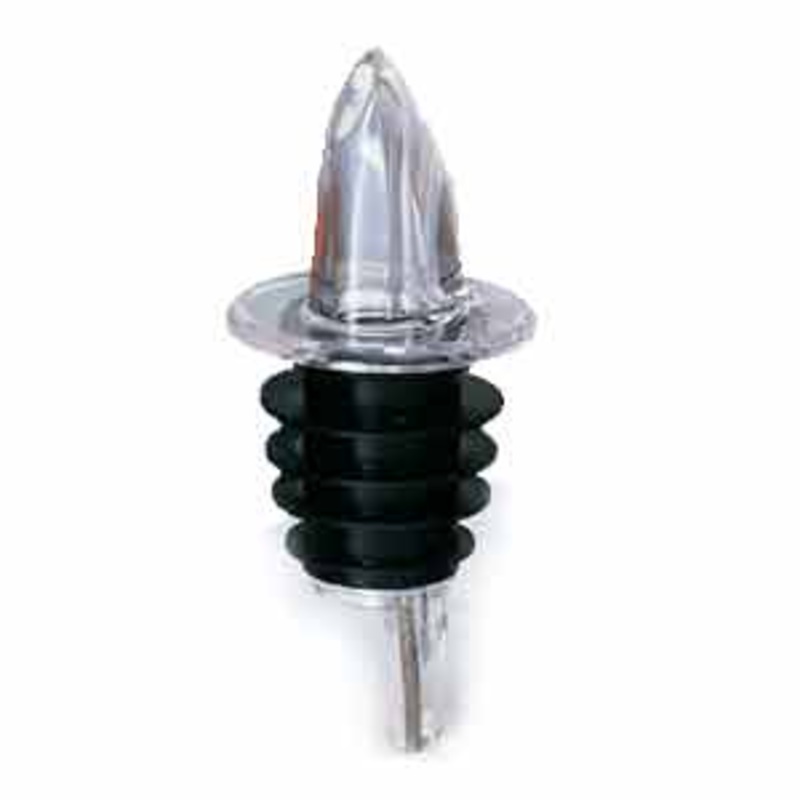 Spill-Stop Plastic Pourer, 360 Series, Clear (12-pack)