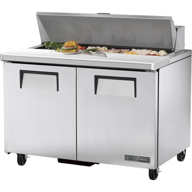 True Double Door Sandwich/Salad Food Prep Table Refrigerator, 12 Pan, 48", 115/60/1