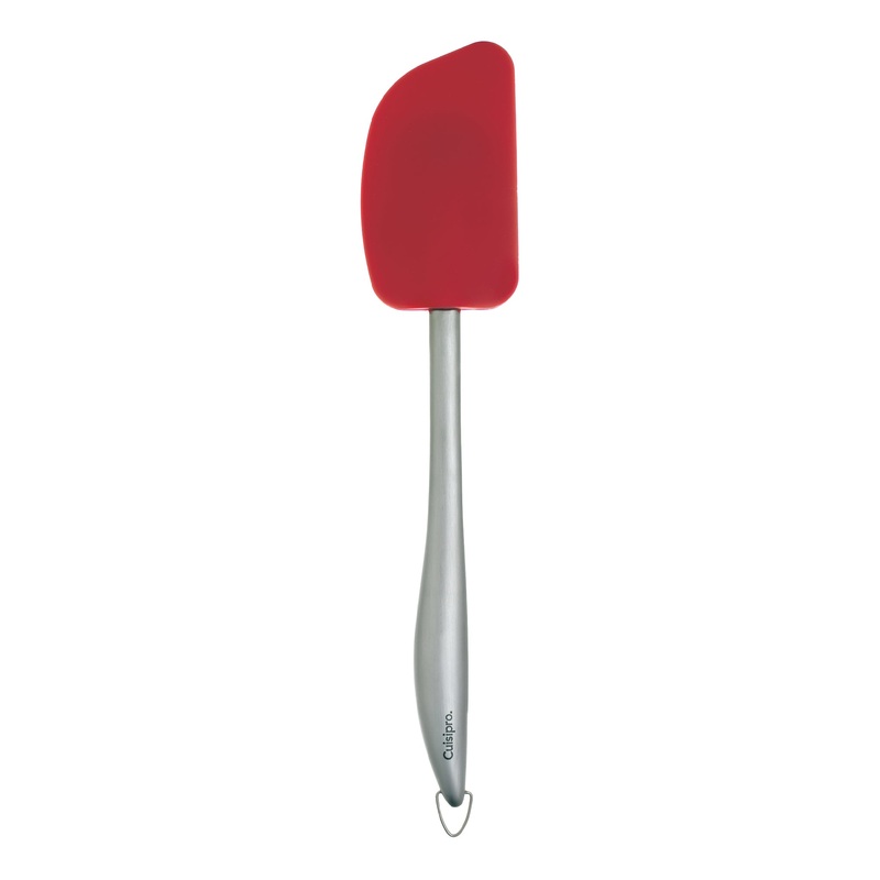 Cuisipro Silicone Spatula, 11.75", Stainless Steel/Red