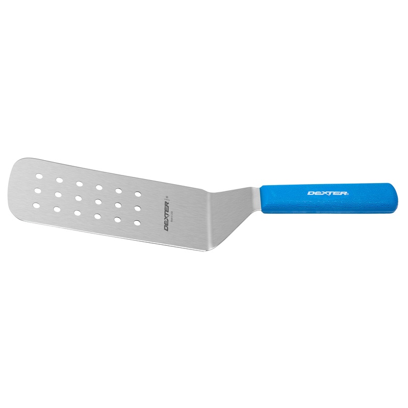 Dexter Sani-Safe Cool Blue Perforated Turner, 8" x 3"