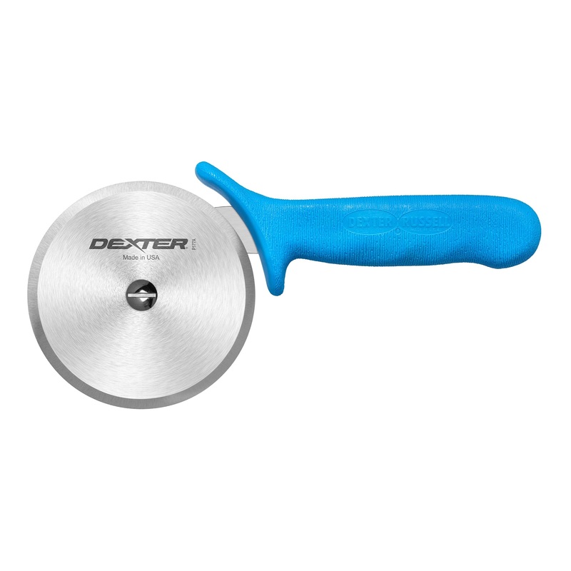 Dexter Sani-Safe Pizza Cutter, 4" Blade, Blue High Heat Handle