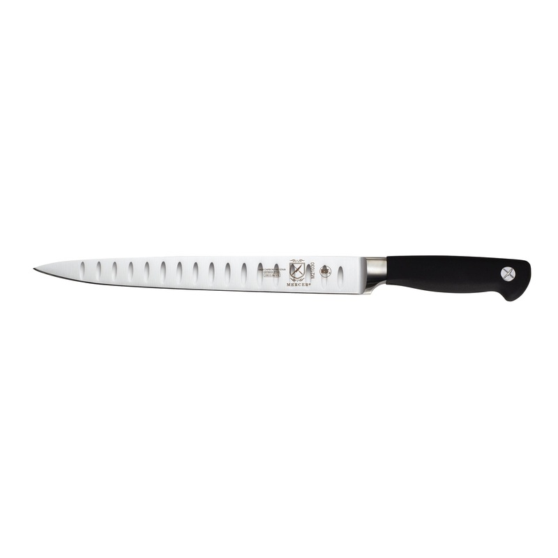 Mercer Genesis Carving Knife, Granton Edge, 10", Black