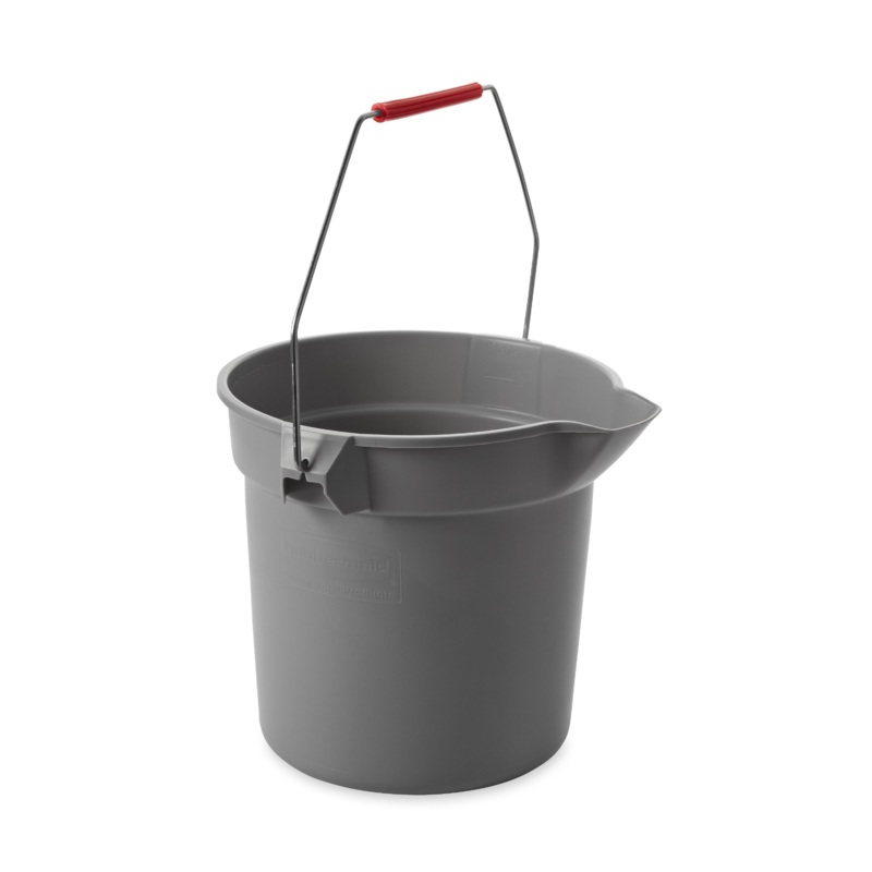 Rubbermaid BRUTE 10 Qt Round Bucket, Grey