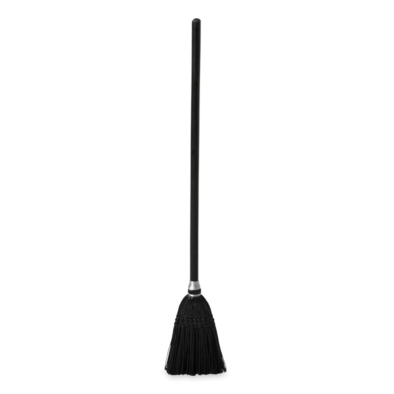 Rubbermaid Lobby Pro Broom w/Wood Handle, Black
