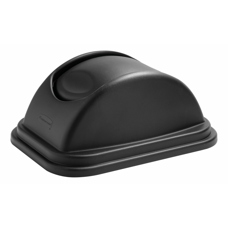 Rubbermaid Wastebasket Swing Top Lid, 41 Qt, Black