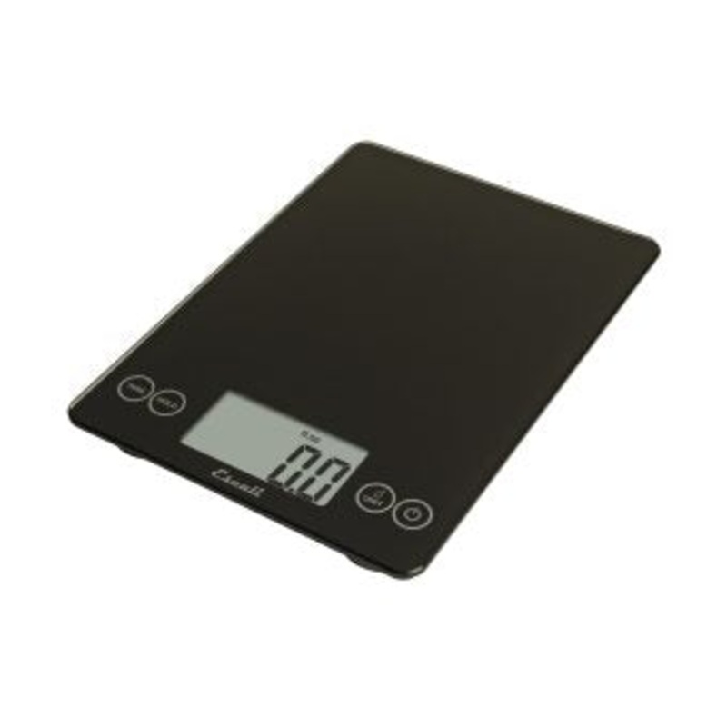 San Jamar Glass Digital Scale, 15 lb, Black