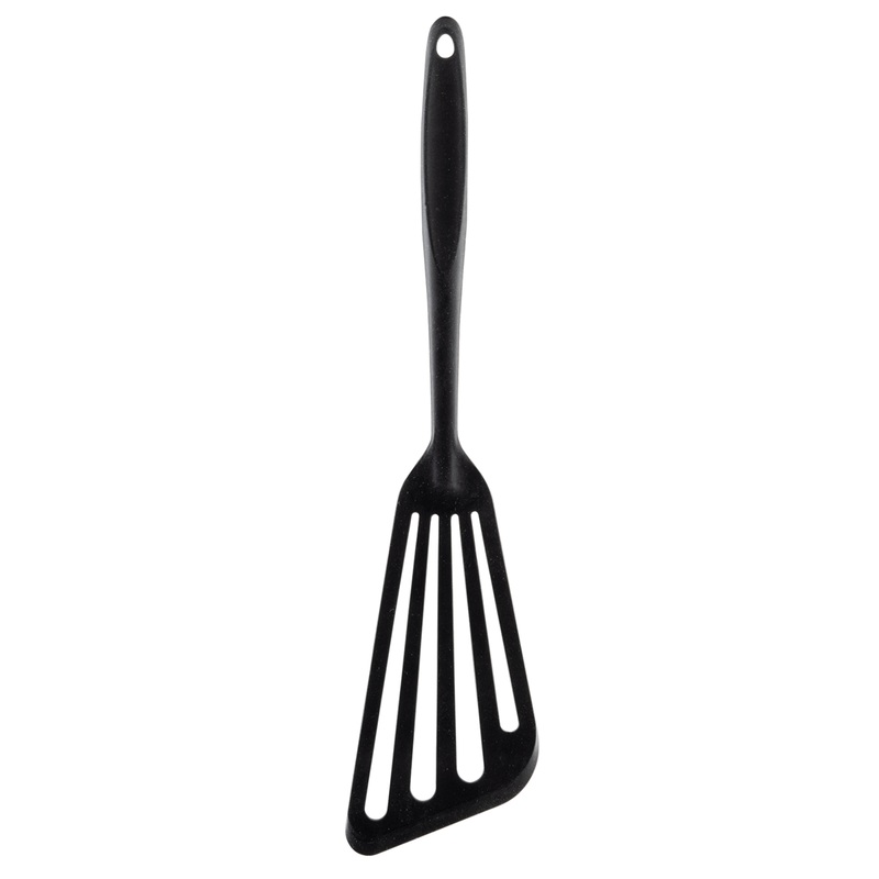 TableCraft Fish Turner, 13.75", Stainless Steel/Silicone, Black