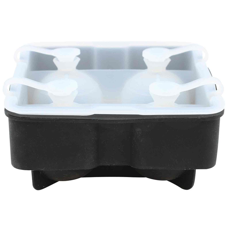 TableCraft Sphere Ice Mold Tray, Makes 4 x 1.75" Spheres , Silicone