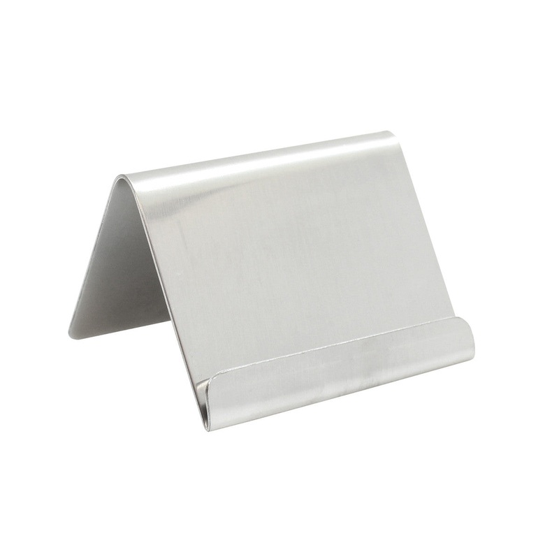 TableCraft Table Tent Card Holder, 2.5" x 2.25" x 1.75", Stainless Steel