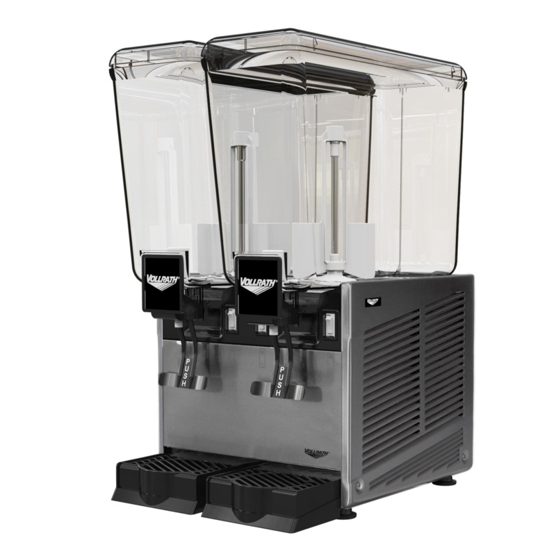 Vollrath Refrigerated Double Beverage Dispenser, 2 x 5.28 Gal Bowls