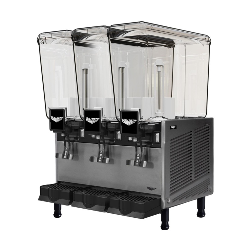 Vollrath Refrigerated Triple Beverage Dispenser, 3 x 5.28 Gal Bowls