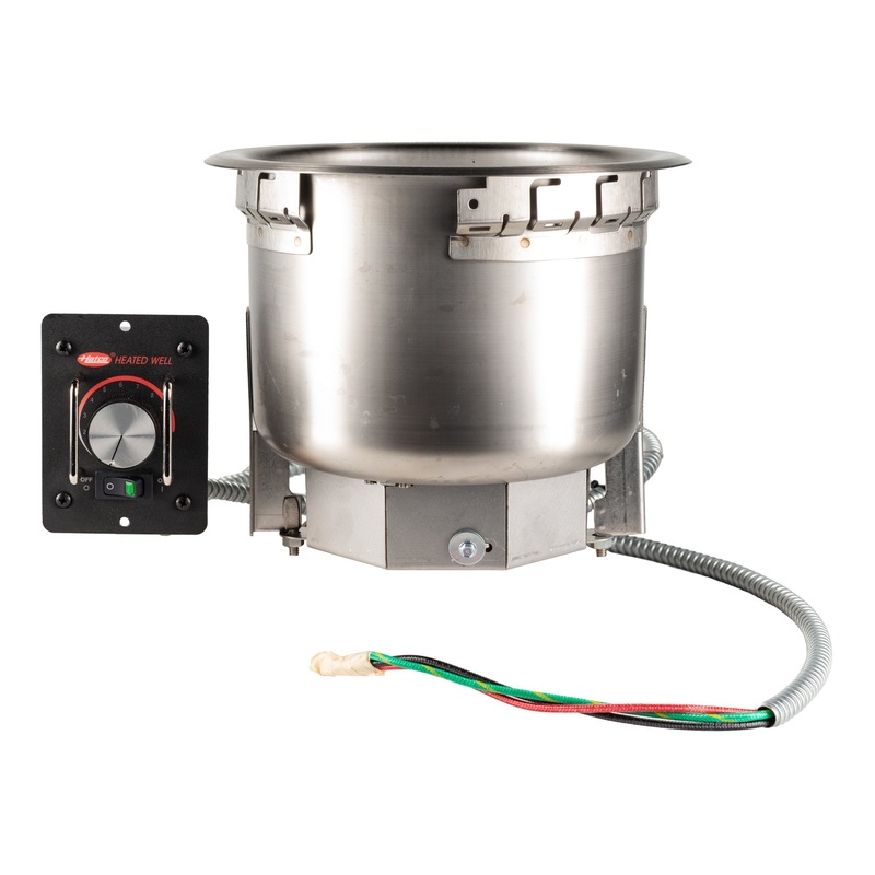Hatco Drop-In Round Heated Well with Drain, 7 qt, 208V
