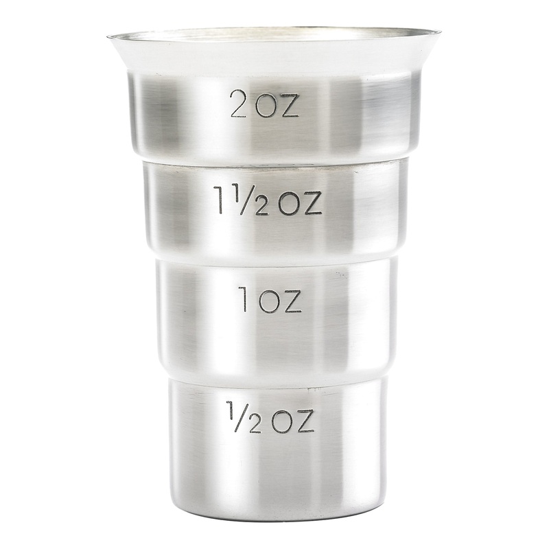 Mercer Barfly Stepped Jigger, 2 oz, Stainless Steel