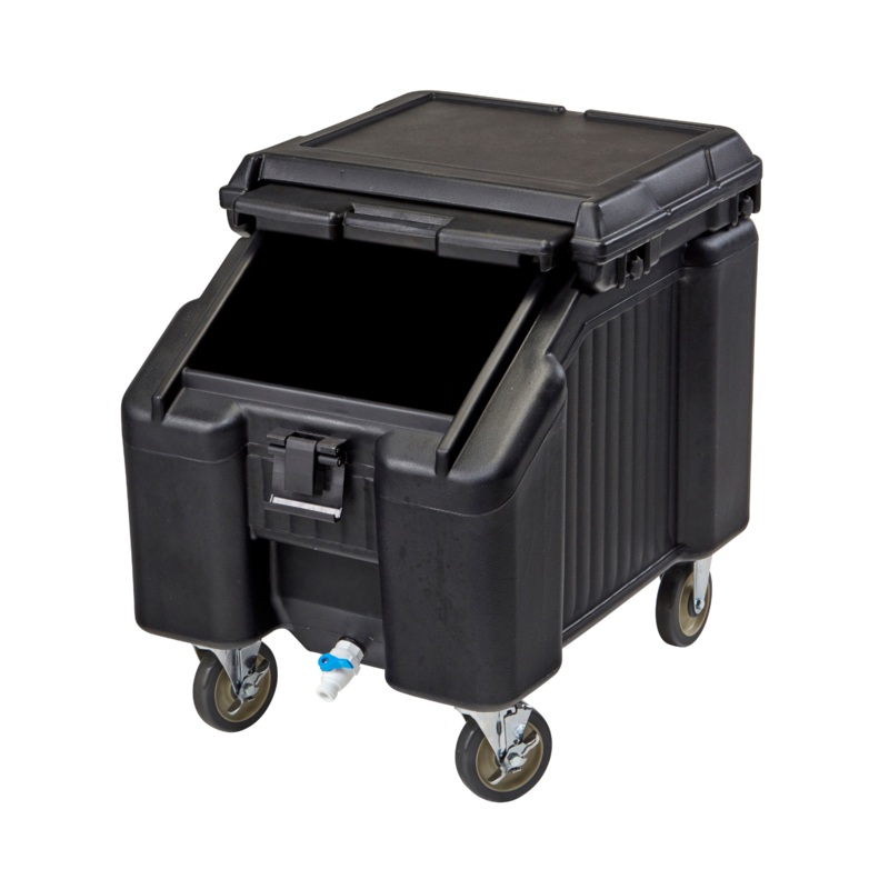 Cambro SlidingLid Ice Caddy, 100 lb, Black
