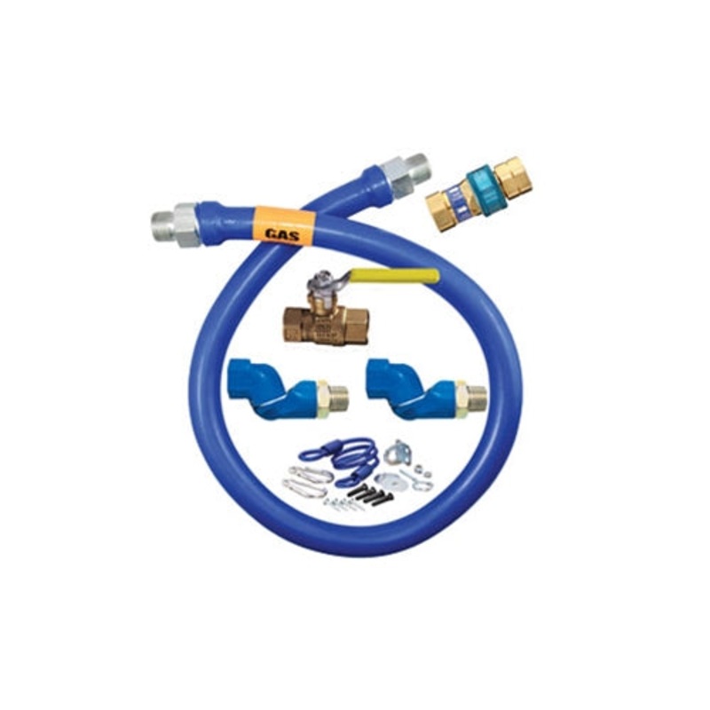 Dormont Blue Hose Gas Connector Kit w 2 Swivel MAX, 1" x 48"