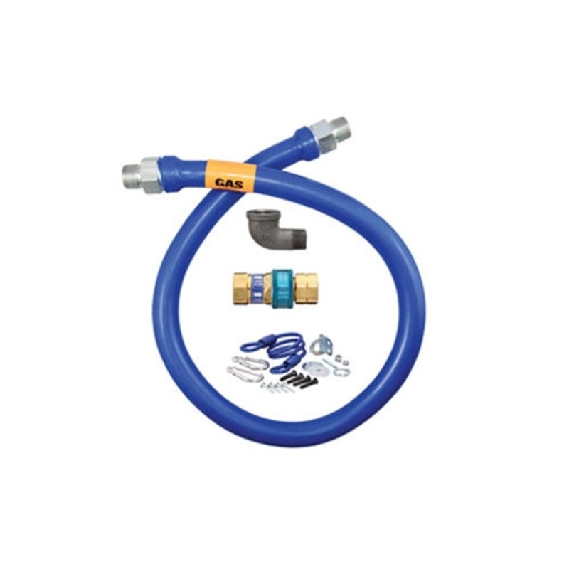 Dormont Blue Hose Gas Connector w SnapFast Quick Disconnect, 1/2" x 48"