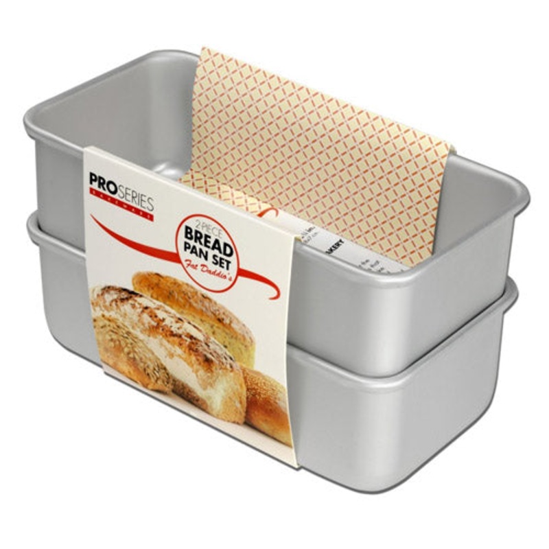 Fat Daddio's 2 Piece Bread Pan Set, 7.7" x 3.75" x 2.5", Anodized Aluminum, FINAL SALE