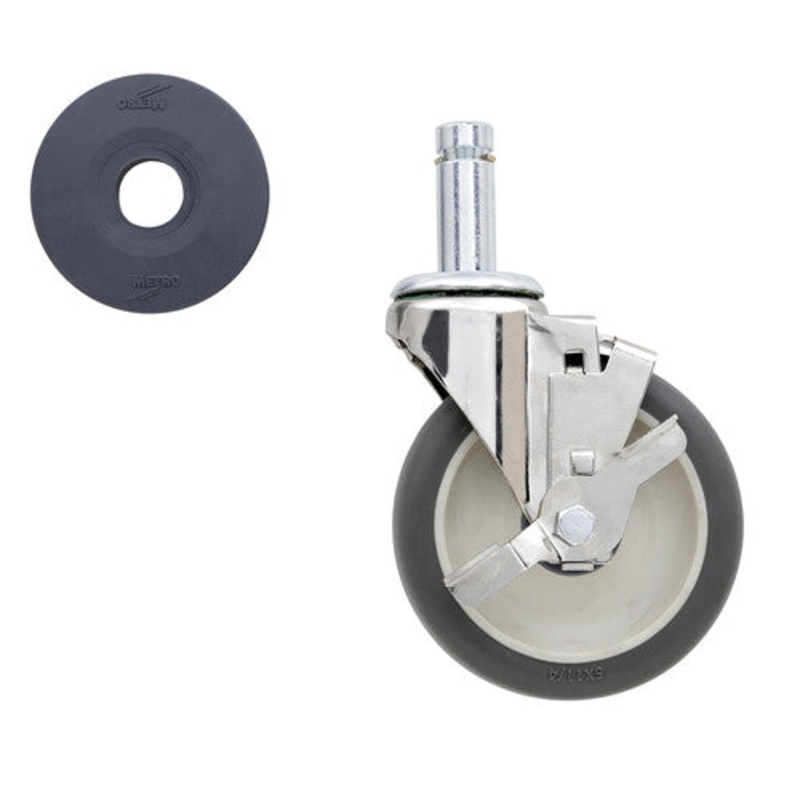 Metro Super Erecta Swivel Caster w/Brake, 5"