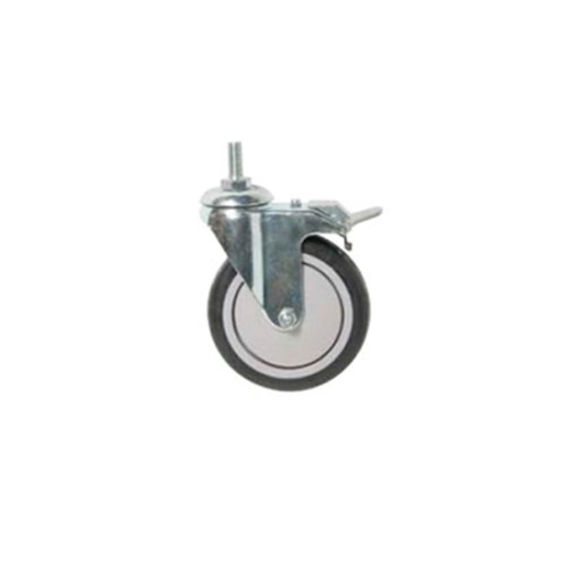 Tarrison Threaded Swivel Stem Caster with Brake, 5"