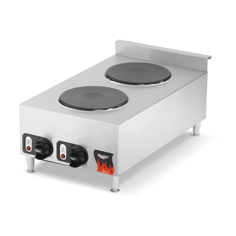 Vollrath Cayenne 15" Electric Countertop Hot Plate, 2 Burners, 208/240V