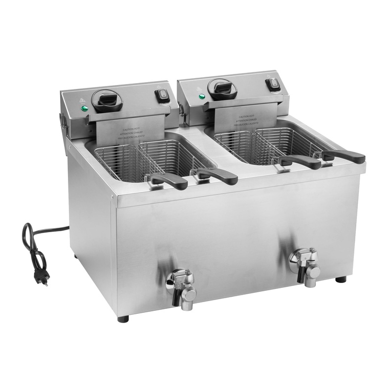 Vollrath Electric Countertop Deep Fryer, Double-Well 15 lb, 208/240V