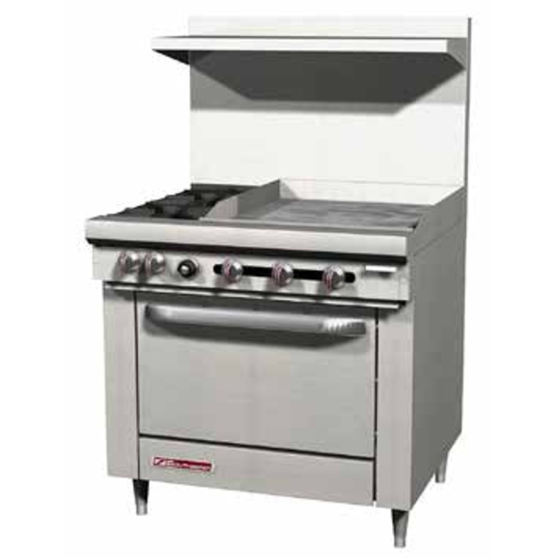Southbend S36D-2GR S-Series 36" Gas Range, 2 Open Burners, 24" Griddle, Standard Oven, Propane, FINAL SALE
