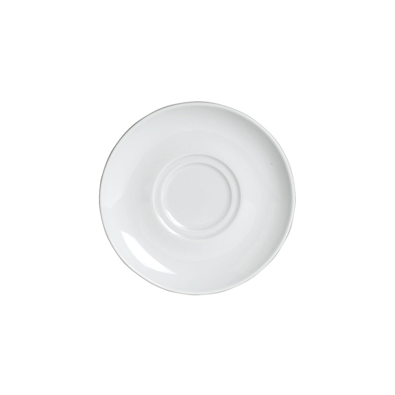 Steelite Varick Cafe Porcelain Double Well Saucer, 6.25" (12-pack)