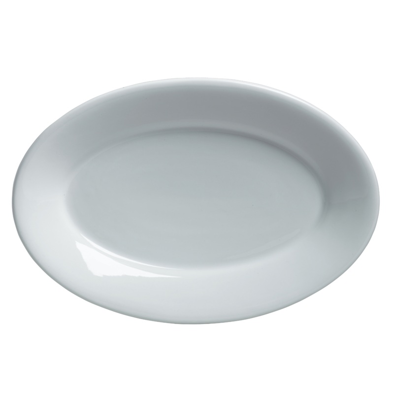 Steelite Varick Cafe Porcelain Oval Platter, 13 1/4" x 9" (12-pack)